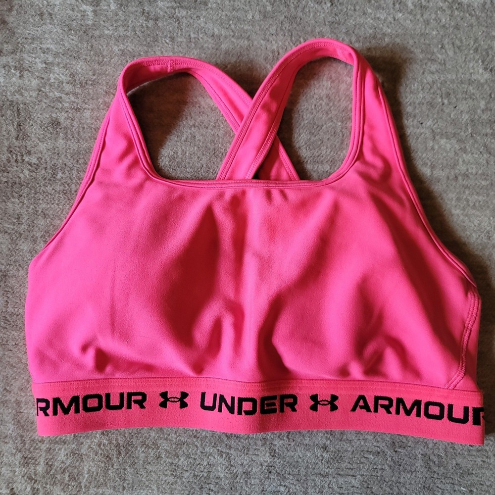 Activewear Barbiecore Mid Impact Racerback Sports Bra Large Fitness Athleisure
